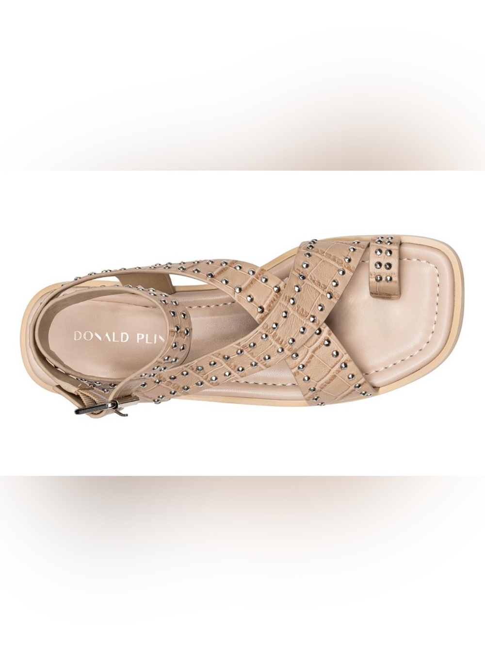 Donald J. Pliner THALITA Studded Crisscross Leather Sandal Sz 6